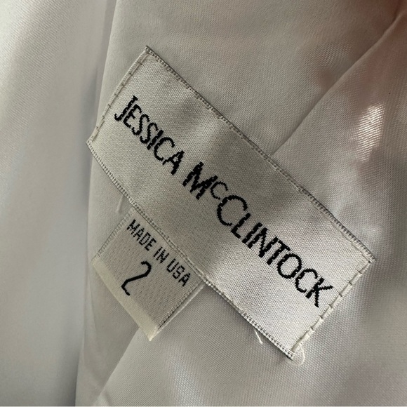 Jessica McClintock Dress Strapless Tulle Masquerade Monochrome Mini Size 2 - Picture 9 of 12